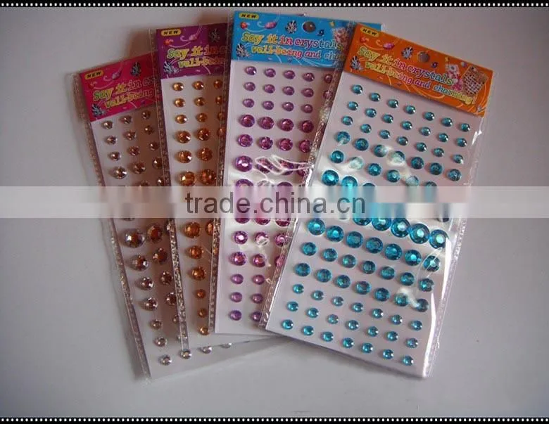 Acrylic stone sticker for car/rhinestone car sticker/crystal sticker