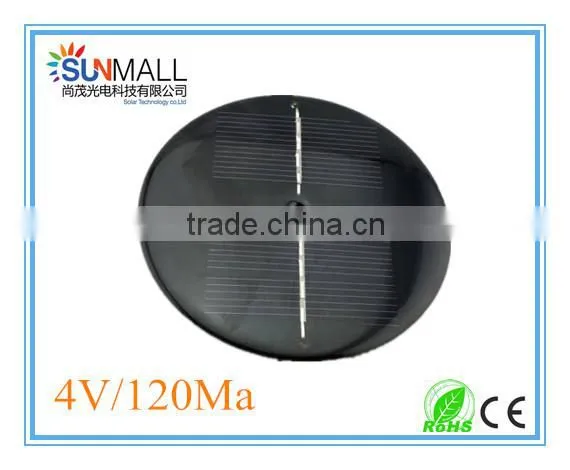 4V 120Ma Round Small Solar Panel with Copper Column for Solar Lights