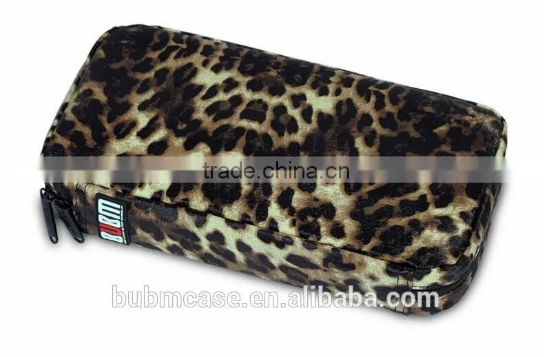 Fashion 64 Capacity Leopard Grain PU Leather Cover CD DVD Bag CD DVD Storage Bag Car Disc Case