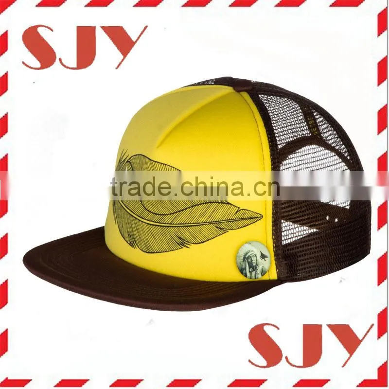 china wholesale short brim custom child hip hop cap