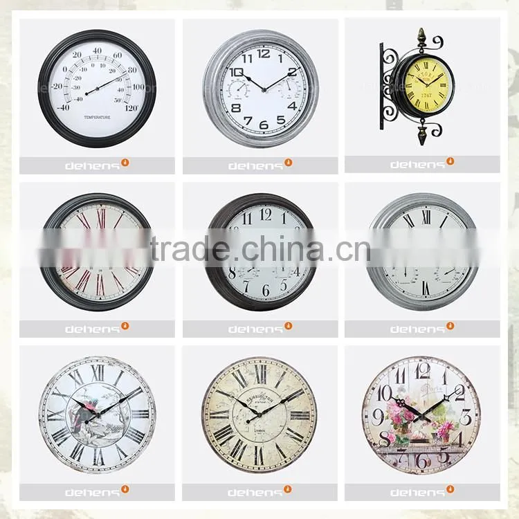 DEHENG 16 Antique Old Style MDF Wall Clock
