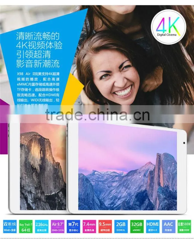 Super Quality Teclast X98 Air II 32GB 9.7 inch Win 8.1/Android 4.4 Dual OS Tablet PC 2GB/32GB