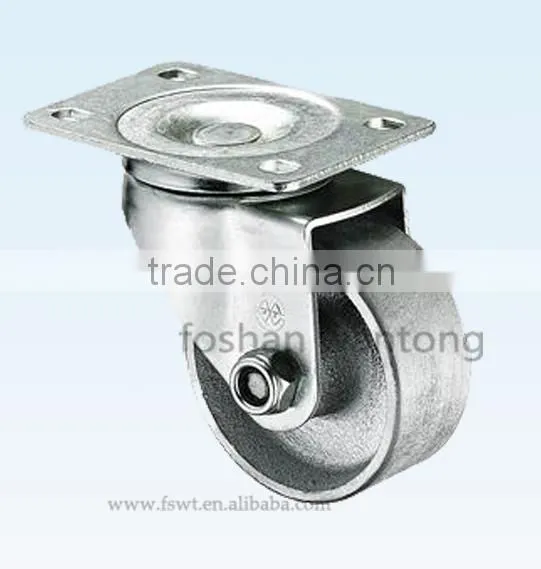 Good Quality Medium Duty Cast Iron Metal Fixed Caster Wheels