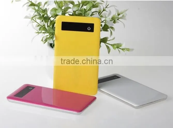 Promotional gift 7200/7800/8000/8800mah smart phone ultra thin power bank with real capacity