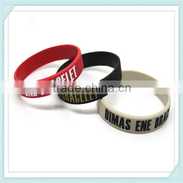 2015 fashion sports bracelets, custom promotional silicon wristband