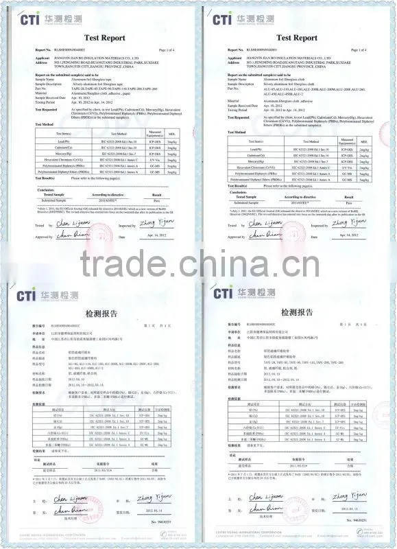 Aluminum foil fiberglass,insulation jacket material