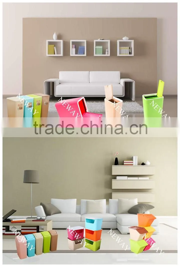 fancy plastic 8l garbage bin