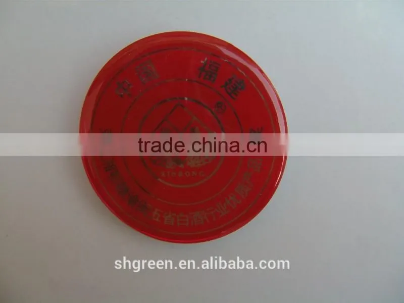 Advertised crystal epoxy sticker
