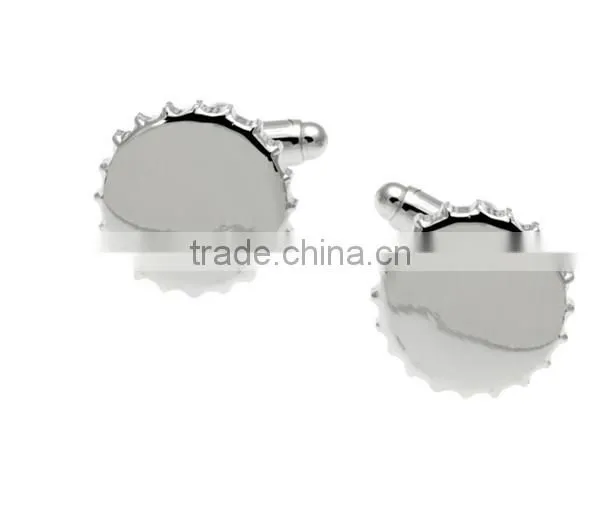 new design fashion stainless steel 16mm bottle cap cuff links