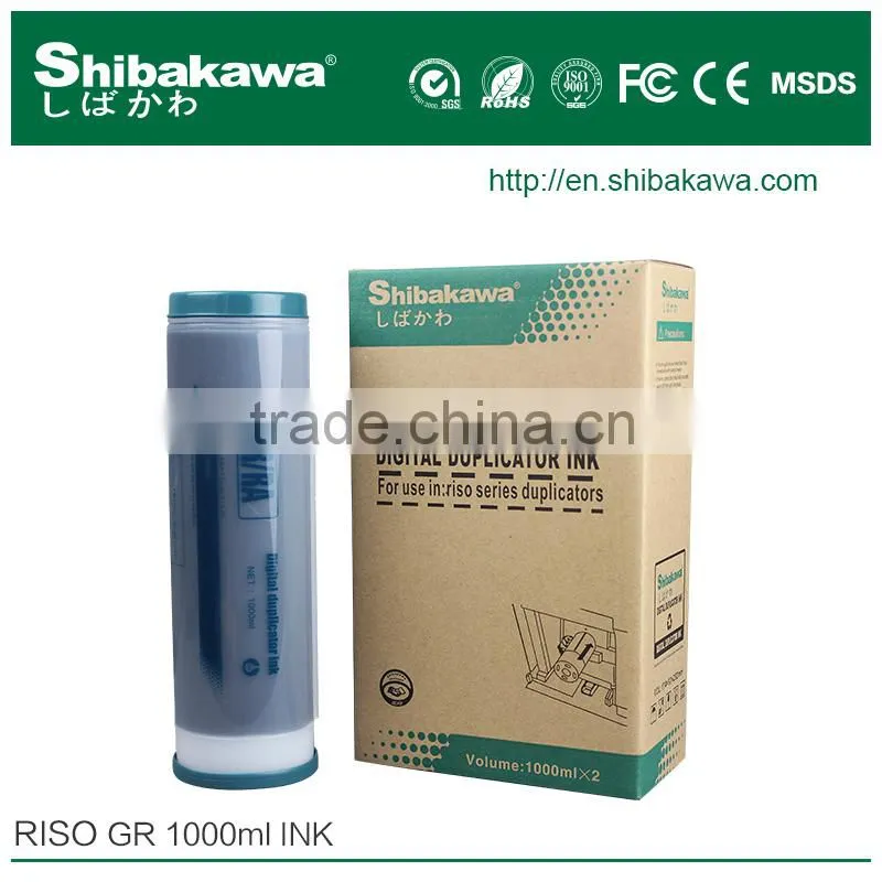 Riso duplicator compatible ink GR ink for riso RA/RC 400 duplicator
