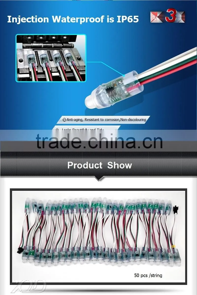 led ws2811 ws2812B led string light pixel decoration christmas made in china