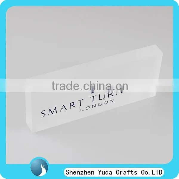 clear acrylic logo block,lucite brick,lucite brand brick