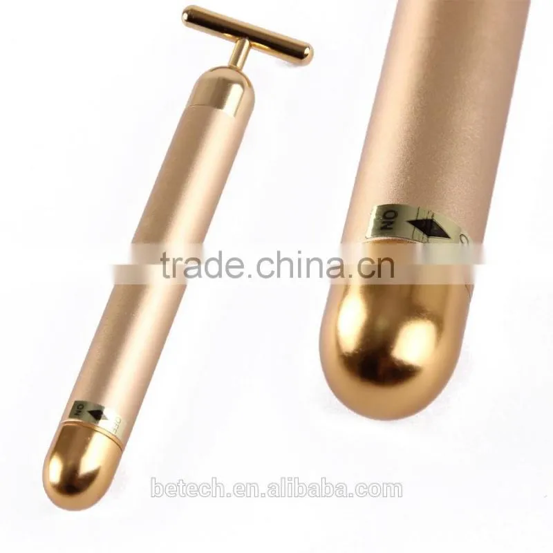 24K Gold facial Beauty Bar Vibration Massage Golden Bar