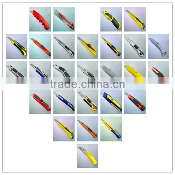 New design abs retractable folding cutter knife with carbon steel blade