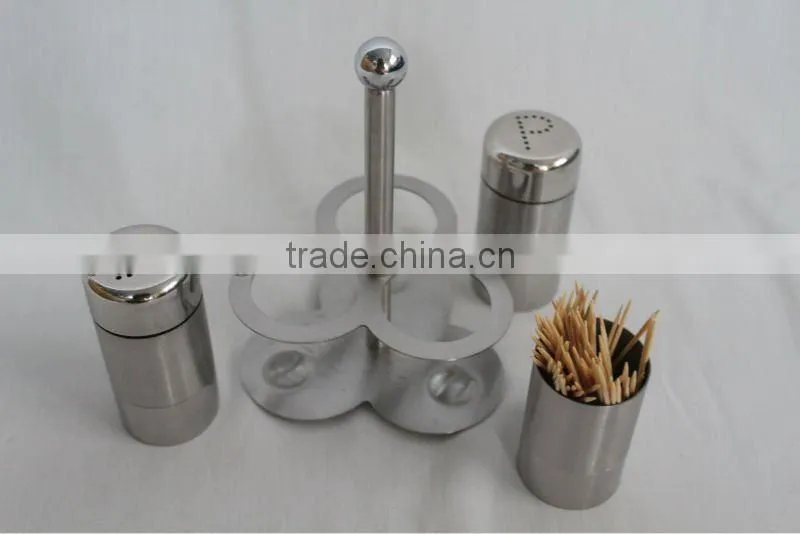 stainless steel salt and pepper shaker set