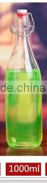 Wholesale Glass oil vinegar cylinder bottle with iron lid 3 sizes
