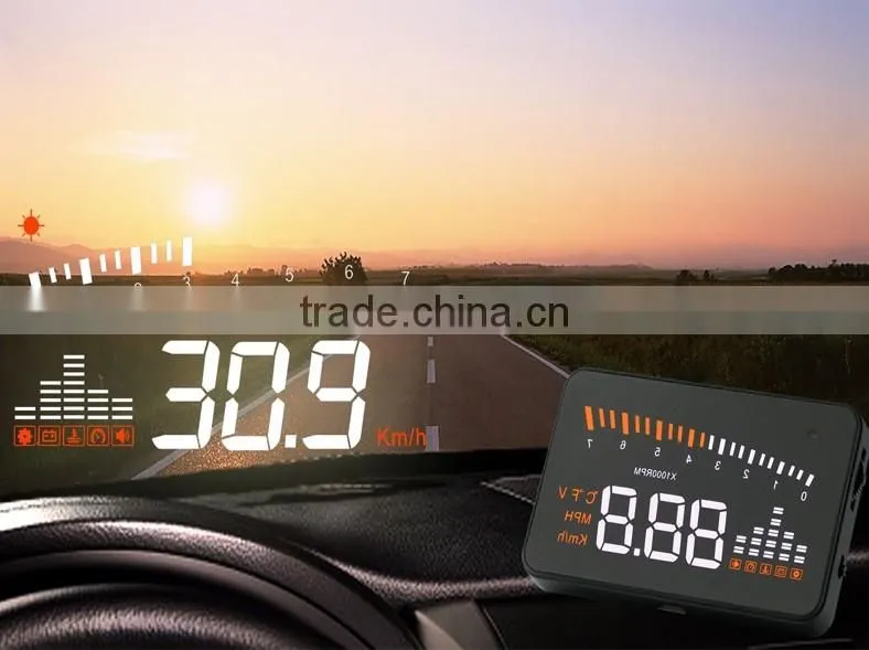 X5 3 inch car OBD2 HUD display vehicle mounted alarm