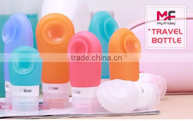 2017 new design BPA Free travel bottles for shampoo lotion soap sun cream