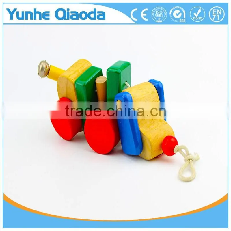 colorful Pull Along wiggles Dog Wooden Toy wiggles as you pull they make a clicking sound and make a fun baby