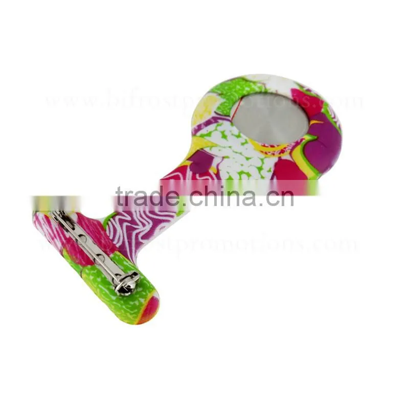 Portable Promotion Gift Brooch Silicone Nurse Watch