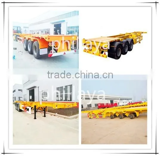 Heavy commercial vehicles 3 axles container transport skeleton semi trailer with twist lock