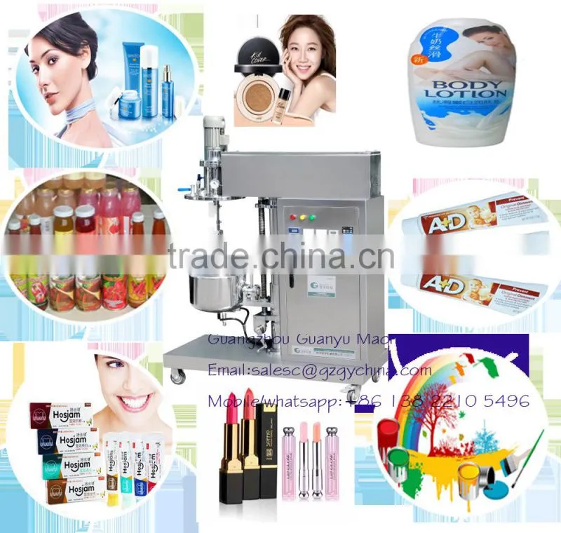 2017 new designs stainless steel vacuum emulsifying mixer with electric heated and homogenizer