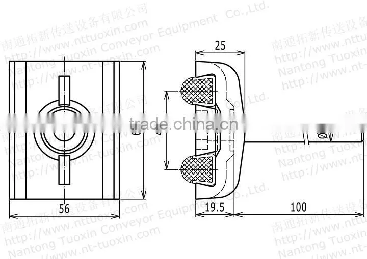 TX-207 A Guide-Rail Double Clamp, components