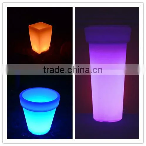 Led luminous planter pots indoor decorative planters