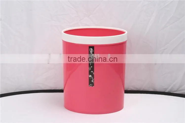 Plastic Double Color Big Semi-Round Trash Can Dustbin 12L