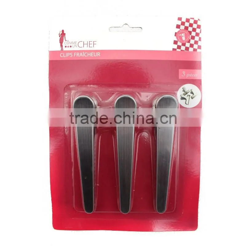 Hot Sale Silver Stainless Steel food bag sealing clips