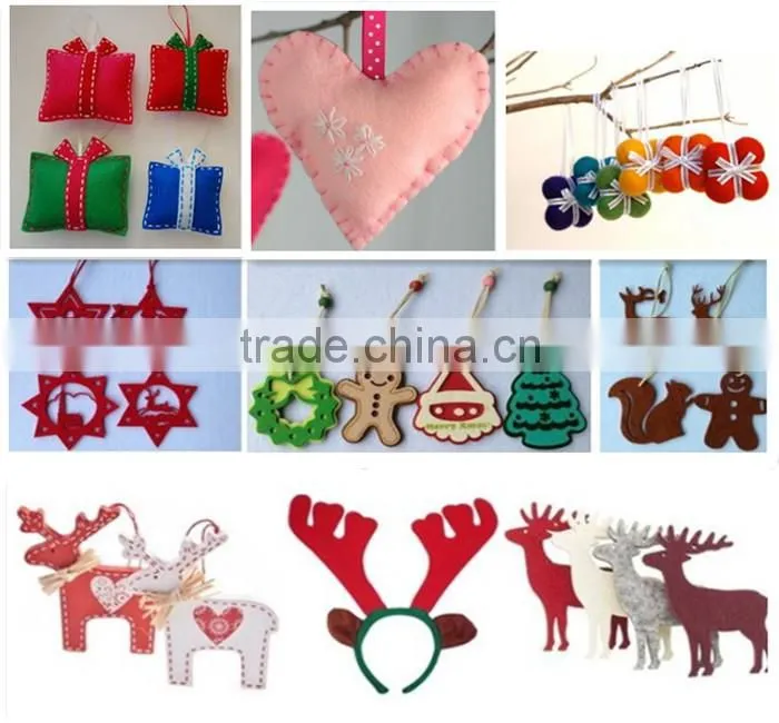 14081812 christmas wall decoration/self adhesive felt/felt sticker