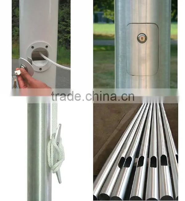 Outdoor Tapered Stainless Steel Flag Pole