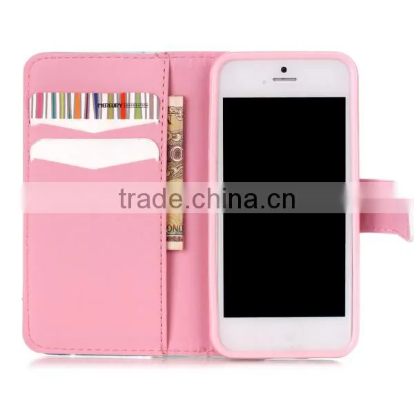 PU leather embossing craft cell phone case, wholesale leather flip case for iPhone6 6S