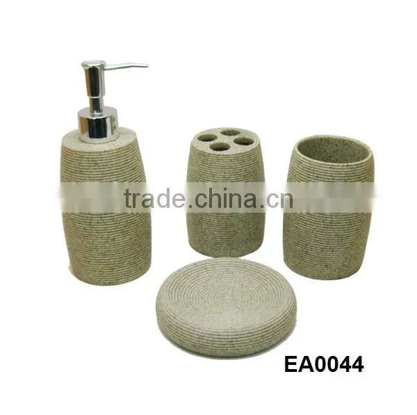4pcs White sandstone bath gift set