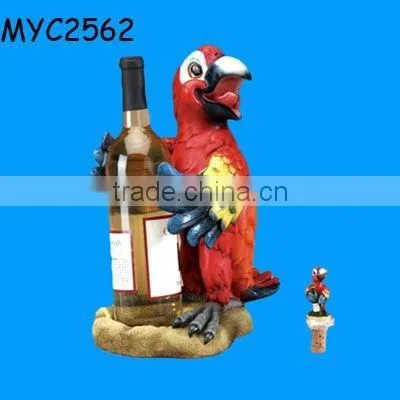 Black Bear and Beehive Tabletop Single Wine Bottle Holder