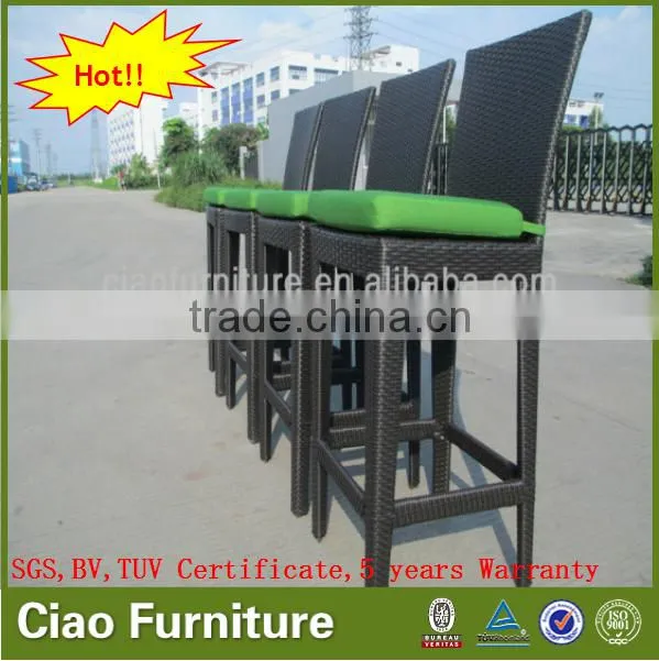 Outdoor garden bar funiture high bar table and stools