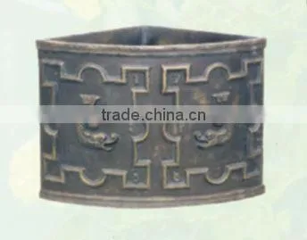 Triangle flower pot special shape cast iron antique flower pot