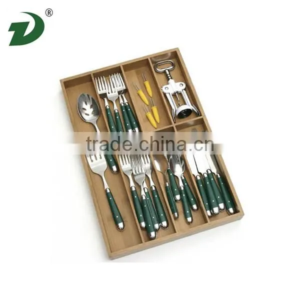 Chinese style wooden cutlery tray
