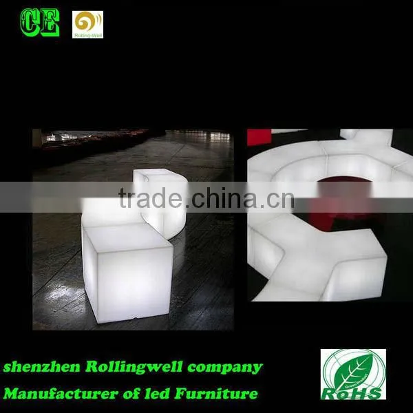Long lifespan Brightness 16 color growing LED plastic bench for sofa/chair