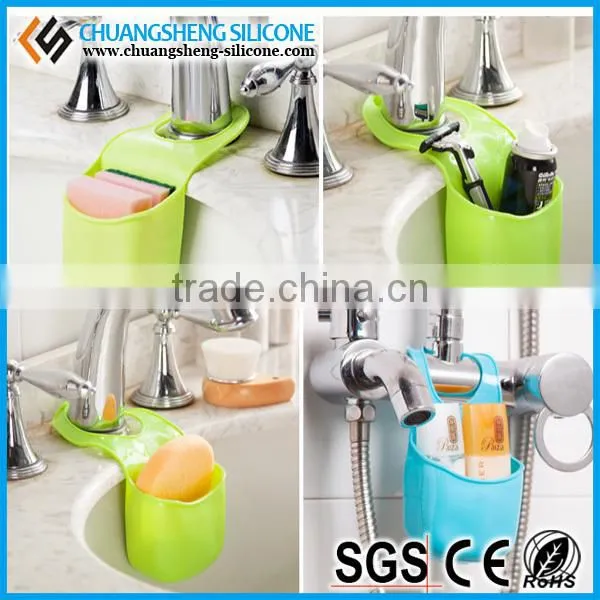 Bathroom silicone bag, hanging soap bag