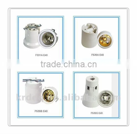 Medium E40 ceramic lamp holder types