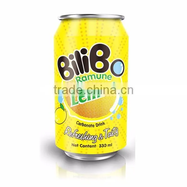 Popular BiliBo Carbonated Drink Lemon Flavor 330mL