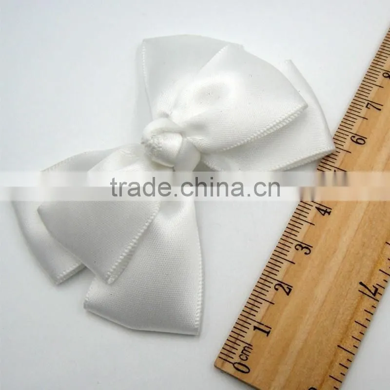 Hair accessory New arrival white fabric satin cute bow tie