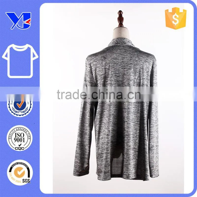 Pearl silk textile open wrinkles placket design women draped coat
