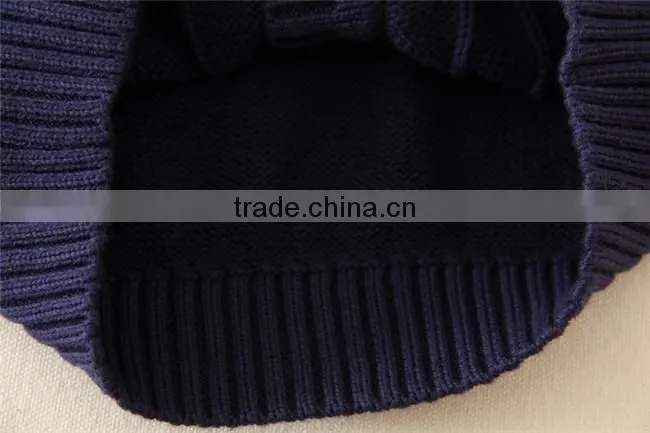 Solid black sweaters computer knitting kids girl cardigan from Duodudo Princess Chinese Sweaters Factory/manufacuters