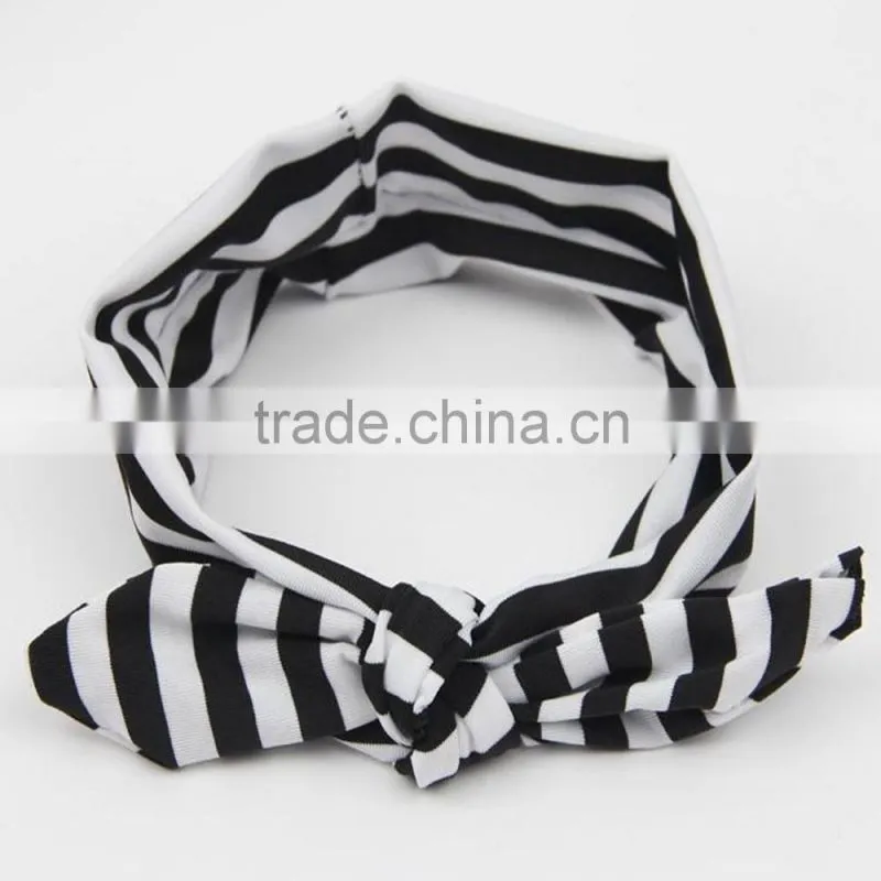 2015 Newest Cotton Baby Knot Headband,Stripe cotton headbands