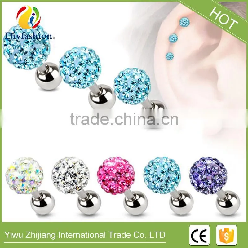 Cubic Zirconia diamond Rotary stud earrings for women