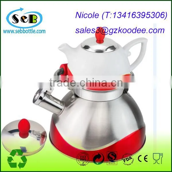 Farberware Classic Stainless Steel Whistling Water Kettle with Copper Capsule Bottom