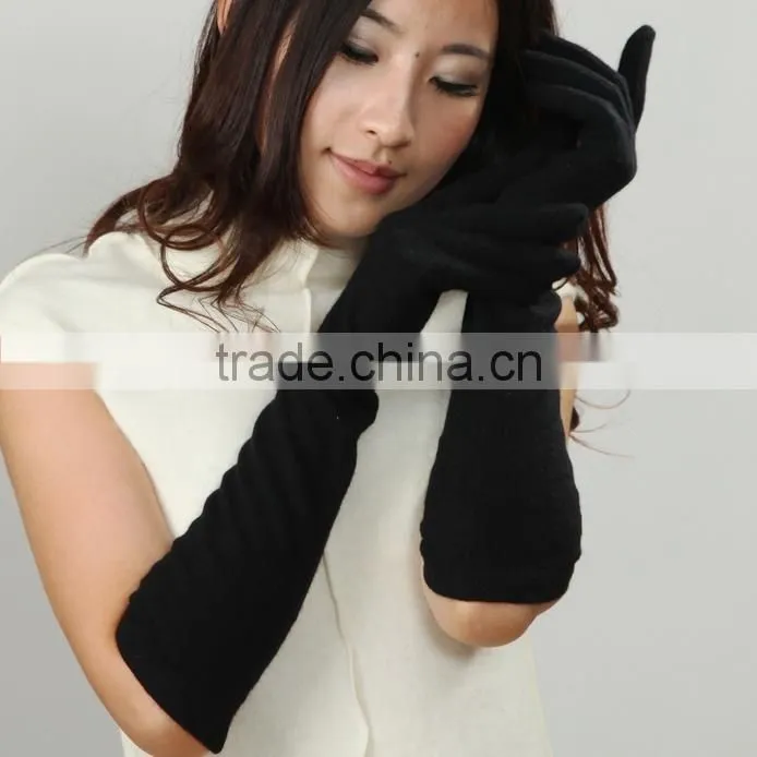 5 color-Women's long Stretch winter warm armwarmer wool gloves