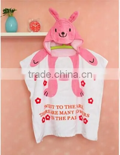 100% cototn hooded poncho towel for children or adults